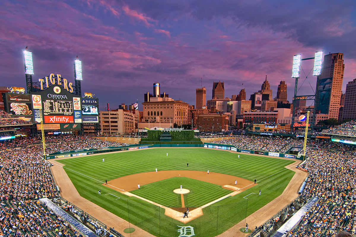 comerica park night